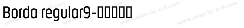 Borda regular9字体转换
